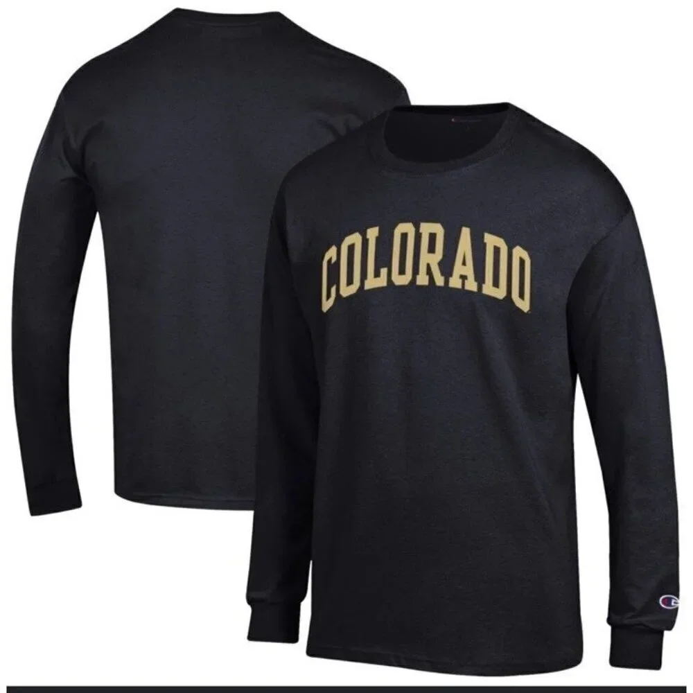 Fanatics Men's Black Colorado Buffaloes Arch Long Sleeve T-Shirt Size XLarge